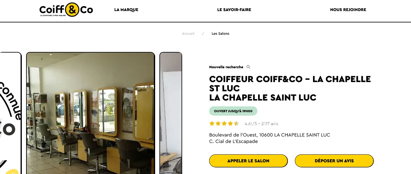 Avis sur coiff&co coiffeur la chapelle saint luc, ce que disent vraiment les clients