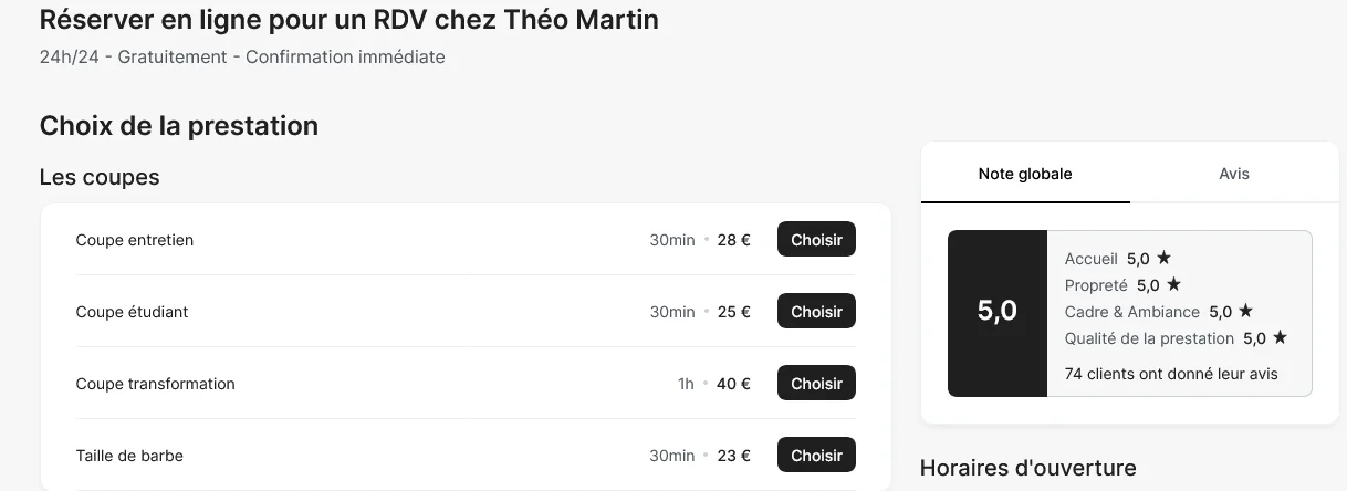 Notre avis sur théo martin, coiffeur masculin et barbier à montbéliard