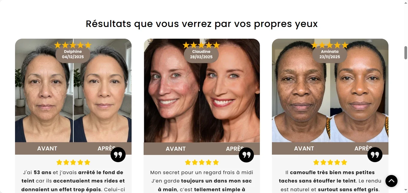 Avis sur le fond de teint Claréa Paris