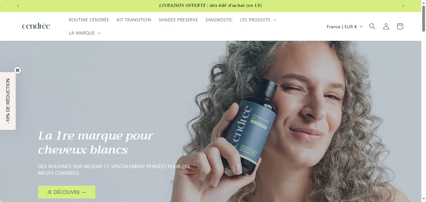 Cendrée haircare avis complet sur la gamme cheveux blancs