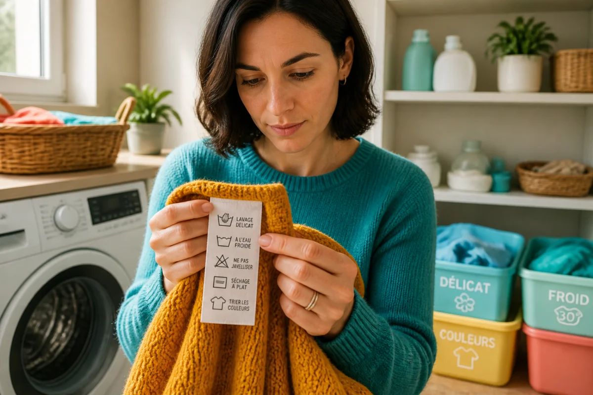 Lire l’étiquette d’entretien d’un pull coloré pour mieux entretenir ses vêtements au quotidien